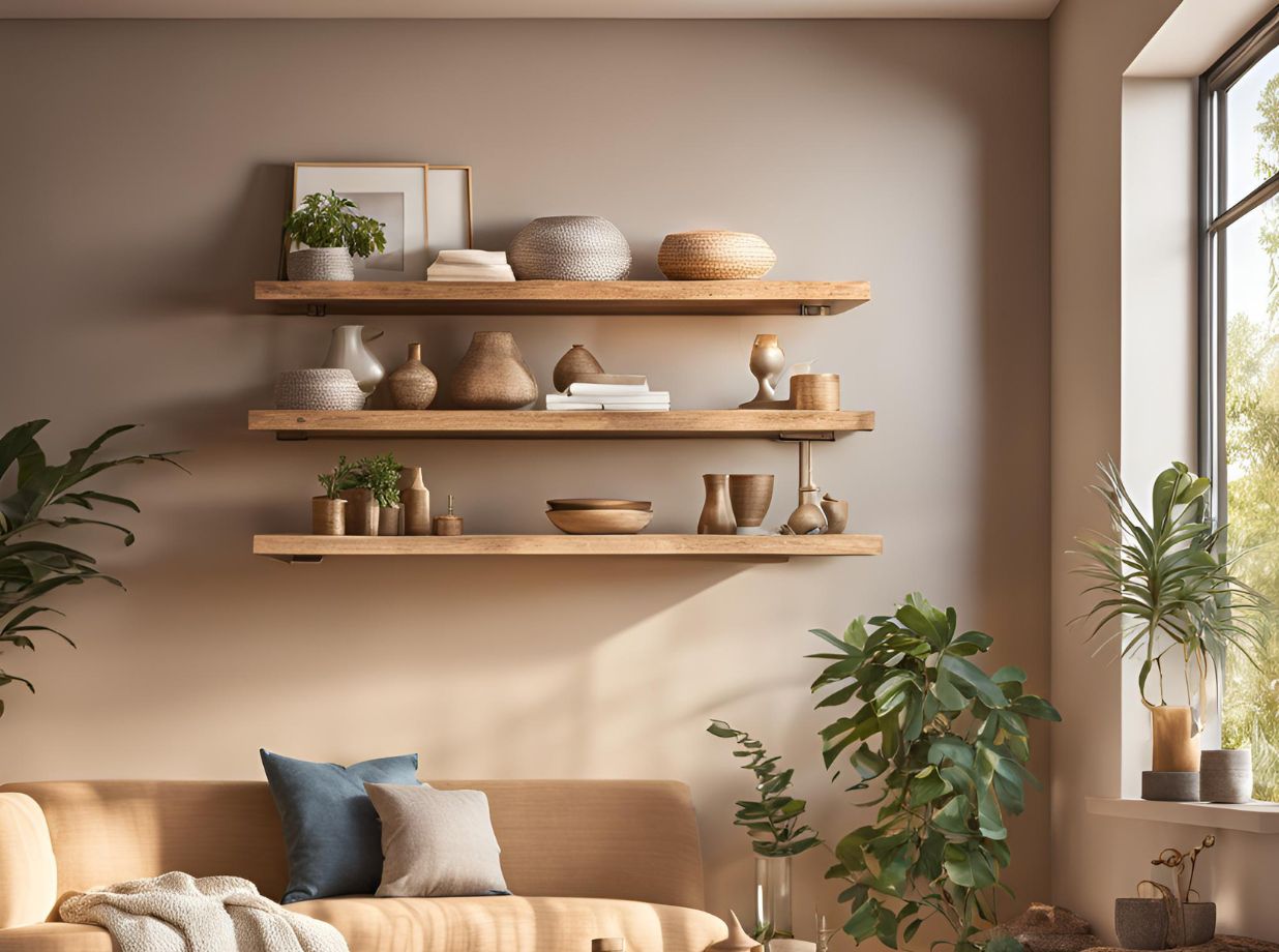 floating wood shelves